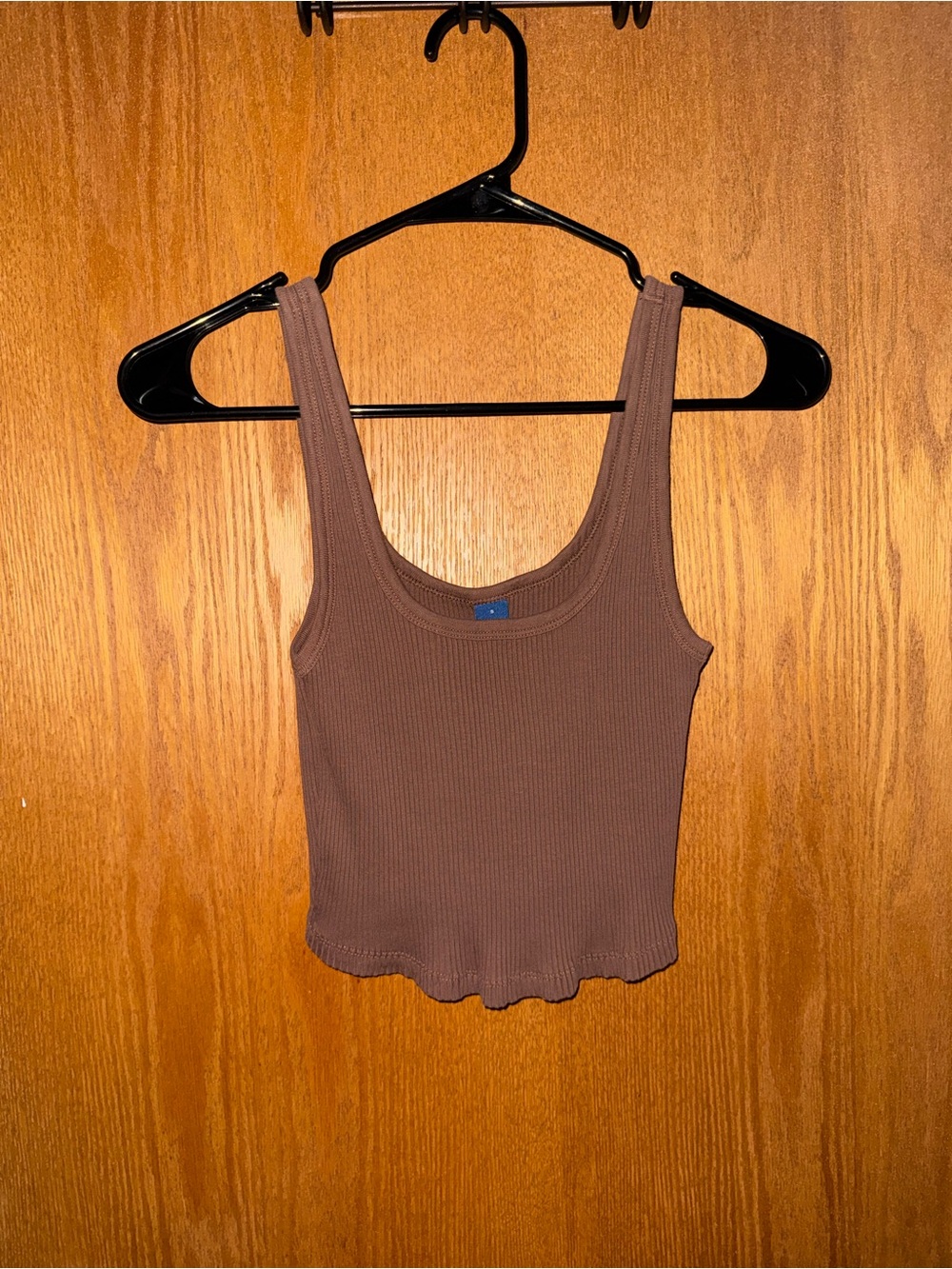 Old Navy Brown Ribbed Scoop Tank
